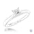 Platinum Princess Cut Diamond Engagement Ring - 0.47ct