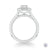 Platinum Round Brilliant Cut Diamond Cluster Engagement Ring - 0.56ct