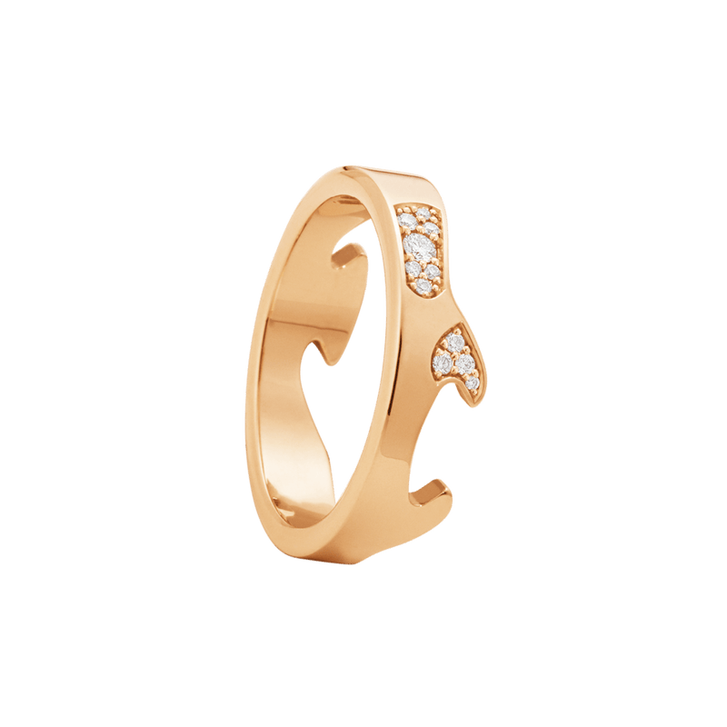 Fusion Diamond End Ring (AB), Size 56 - Rose Gold - 200010660056