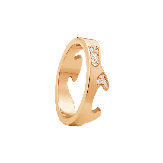 Fusion Diamond End Ring (AB), Size 56 - Rose Gold - 200010660056