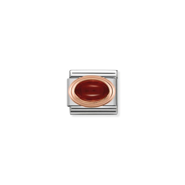 Classic January Garnet Stone Link - Rose Gold - 430502/03