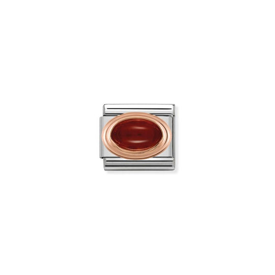 Classic January Garnet Stone Link - Rose Gold - 430502/03