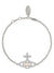 Olympia Pearl Chain Bracelet - Silver/White - 6102021E-02P132-SM