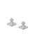 Hermine Bas Relief Earrings - Silver - 62010318-02P102-SM