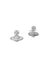 Hermine Bas Relief Earrings - Silver - 62010318-02P102-SM