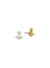 Dinah Stud Earrings - Gold/White - 6201032J-02R175-IM