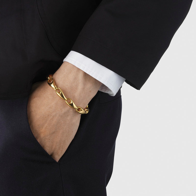 Reflect Large Link Bracelet, Medium - Gold - 20001198000M