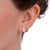 Opal Huggie Hoop Earrings - Silver - SPESS108-WHITE