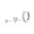 Opal Trinity Set of 3 Earrings - Silver - SPS-108-139-252