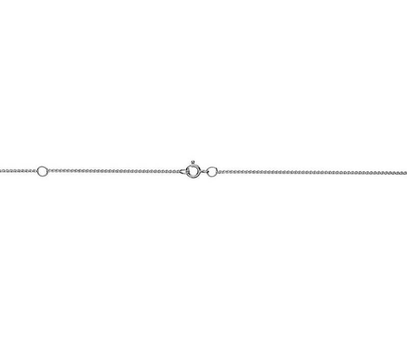 Silver Adjustable Spiga Chain, - 16