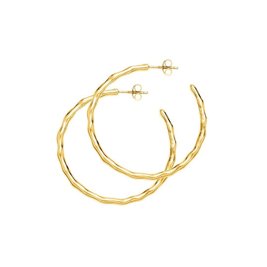 Large Waterfall Hoop Earrings - Gold - WFE5-V