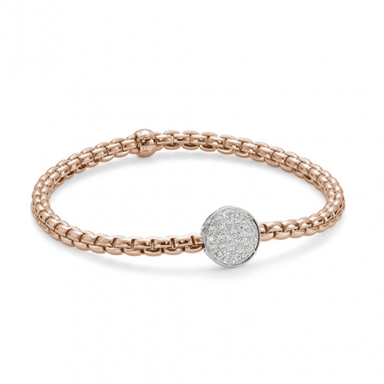 FOPE Eka Tiny Bracelet - Rose Gold/Diamond ~ 737BPAVEM-BR