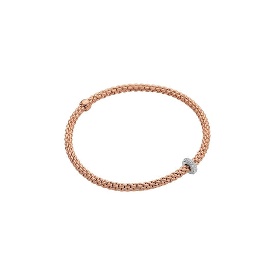 Prima Bracelet With Diamonds, Medium - 18ct Rose Gold - 745B-BBRM