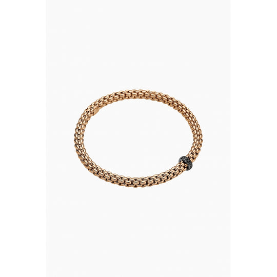 Solo Black Diamond Flex'it Bracelet, Large - Rose Gold - 620BBBR1L
