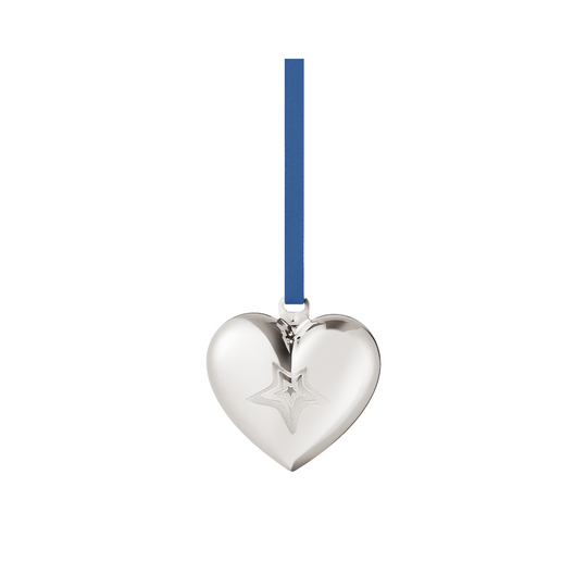 2021 Christmas Heart Decoration - Silver - 10019964