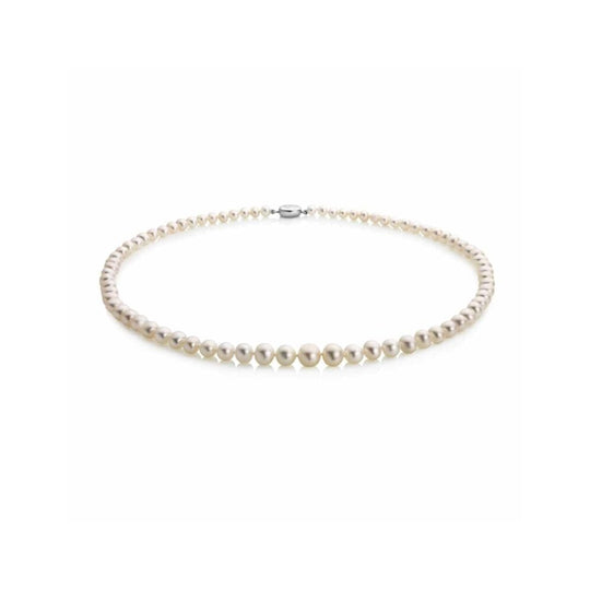 Graduated Pearl Necklace - Silver - 1520217