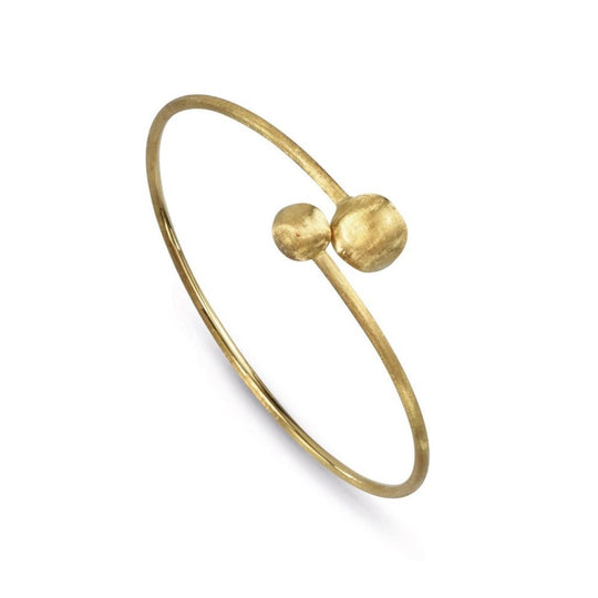 Africa Small Bead Hugging Bangle - Gold - SB44