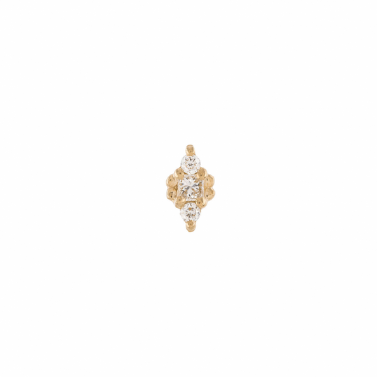 Dala 3 Diamond Stud Earring - Gold - ST-DAL3-WD-SC5