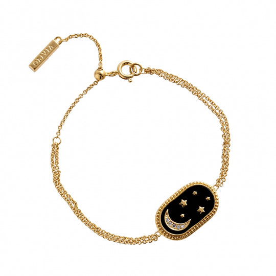 North Star Oval Black & Gold Bracelet - OBJCLB32