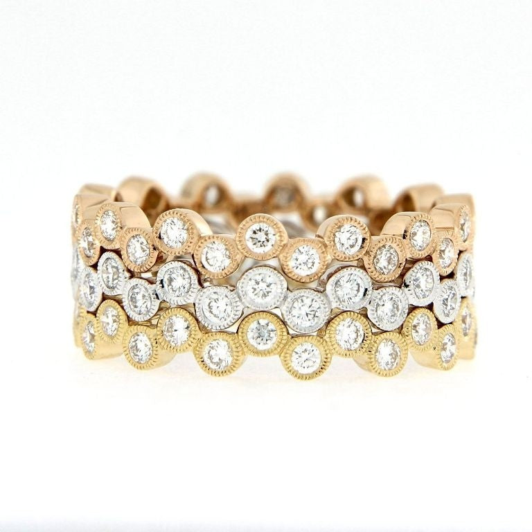 Ungar & Ungar 18ct Rose Gold Zig Zag Stacker Ring - R10017DD