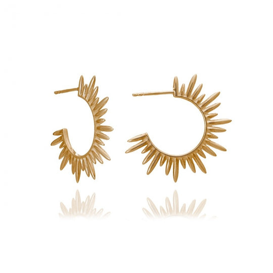 Electric Goddess Hoop Earrings Medium - Gold - SNE27GP