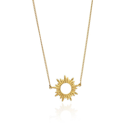 Electric Goddess Mini Sun Necklace - Gold - SNN2GP
