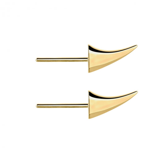 Rose Thorn Swerve Earrings - Gold - RT020.YVNAEOS