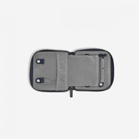 Compact Jewellery Roll - Navy Blue - 75748