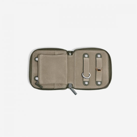 Compact Jewellery Roll - Olive Green - 75747