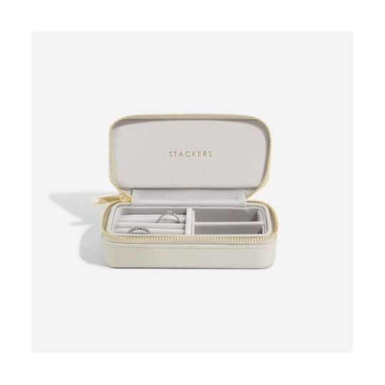 Medium Jewellery Box, Zipped - Oatmeal - 75626