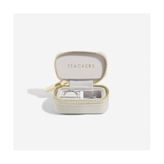 Petite Zipped Jewellery Box - Oatmeal - 75625