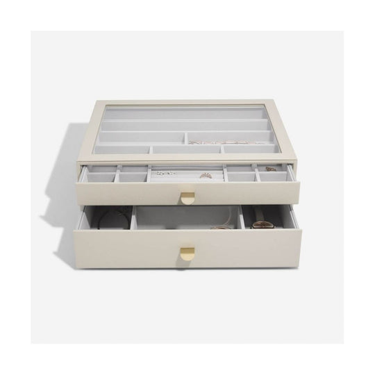 Supersize 2 Drawer Jewellery Box - Oatmeal - 76054