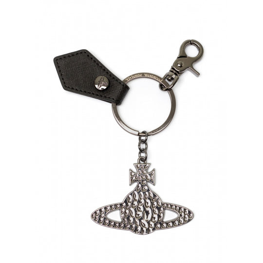 Debbie Hammered Orb Keyring - Black/Gunmetal -  82030015-02114-N403LA