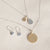Hammered Dotty Double Pendant - Silver & Gold - NK10050 TWT