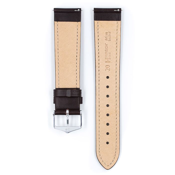 Kent Textured Natural Leather Watch Strap QR, Medium, 14mm wide - Brown - 01002110-2-14-SB