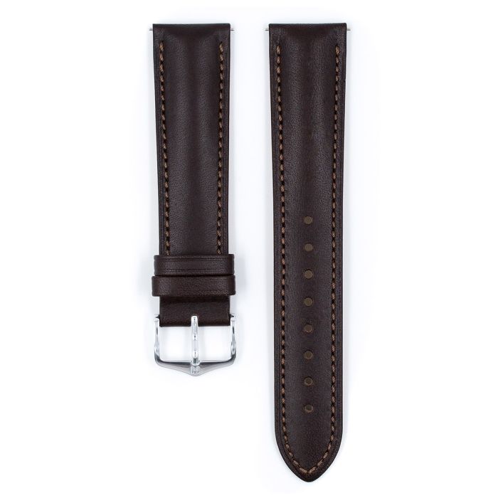 Kent Textured Natural Leather Watch Strap QR, Medium, 14mm wide - Brown - 01002110-2-14-SB
