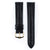 Camelgrain No Allergy Leather Watch Strap, NQR, Long, 14mm Wide - Black - 01009150-1-14
