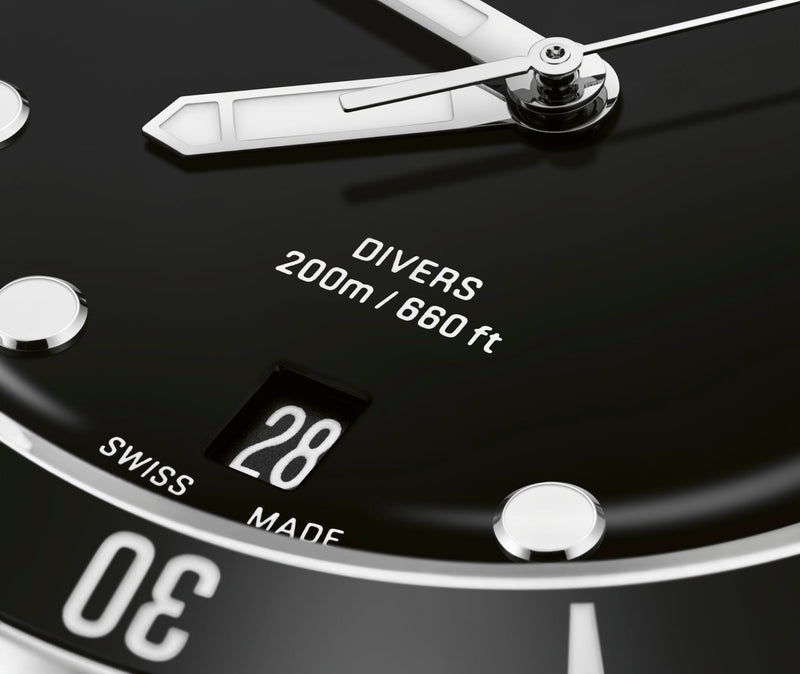 Divers Date Watch, Black