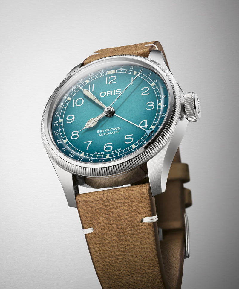 Oris X Cervo Volante Watch, Blue/Olive Brown
