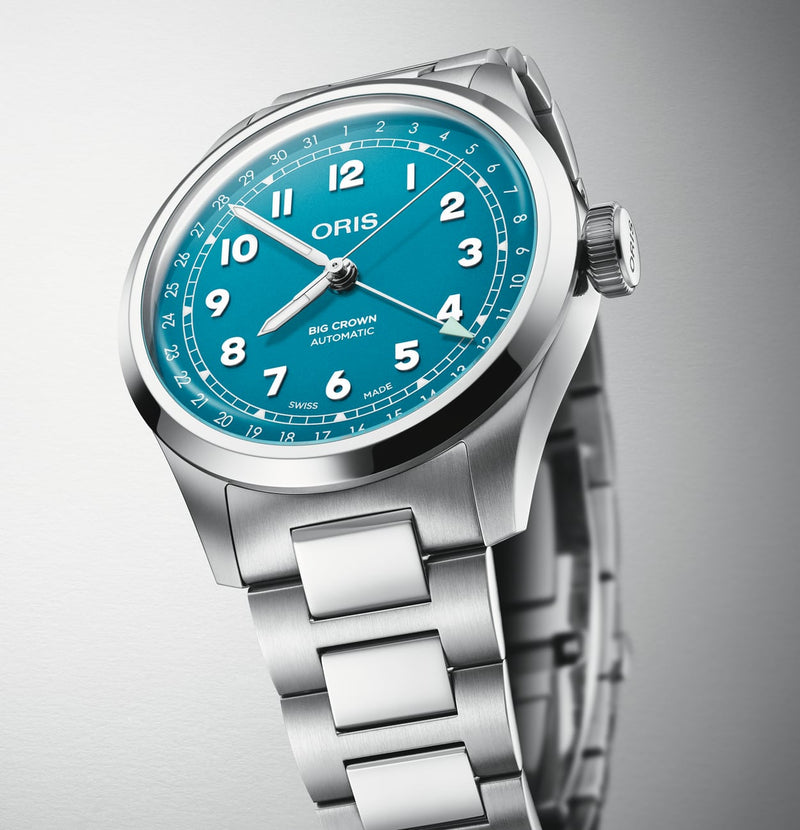 Big Crown Pointer Date Watch, Blue