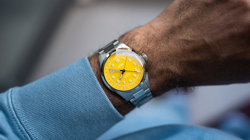 Big Crown Pointer Date Watch, Yellow