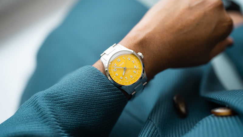 Big Crown Pointer Date Watch, Yellow