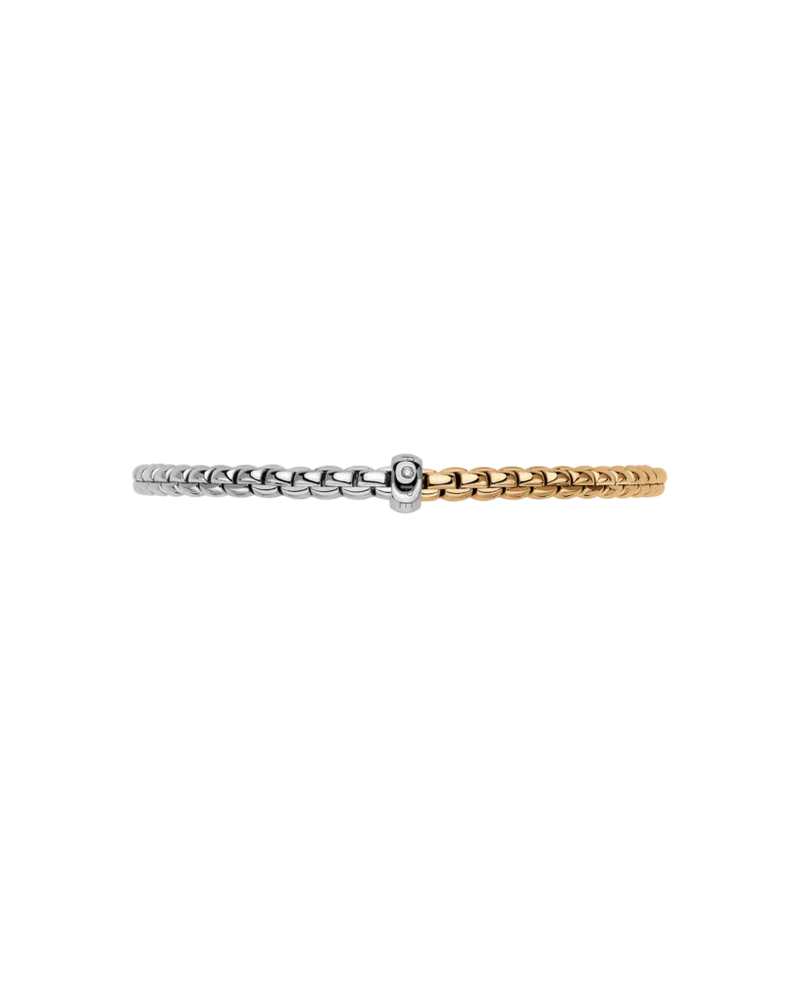 Eka Bicolour Flex'It Bracelet, Medium - 18ct White/Yellow Gold - 01M01B2_BB_2_XBX_00M