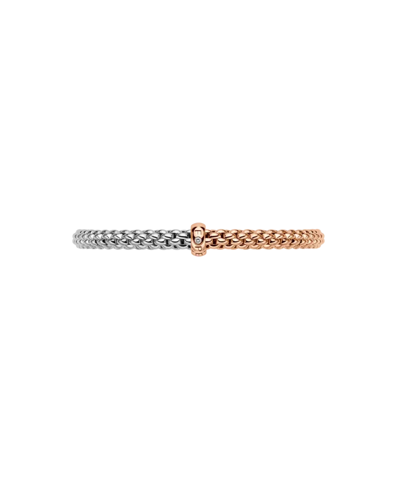 Solo Bicolour Flex'It Bracelet, Medium - 18ct White/Rose Gold - 01M06B2_BB_1_XRX_00M