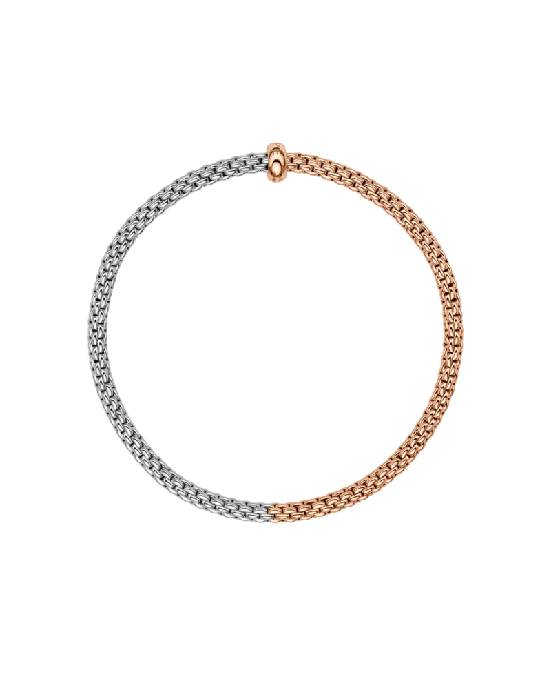 Prima Bicolour Flex'It Bracelet, Medium - 18ct White/Rose Gold - 01M08B2_BB_1_XRX_00M