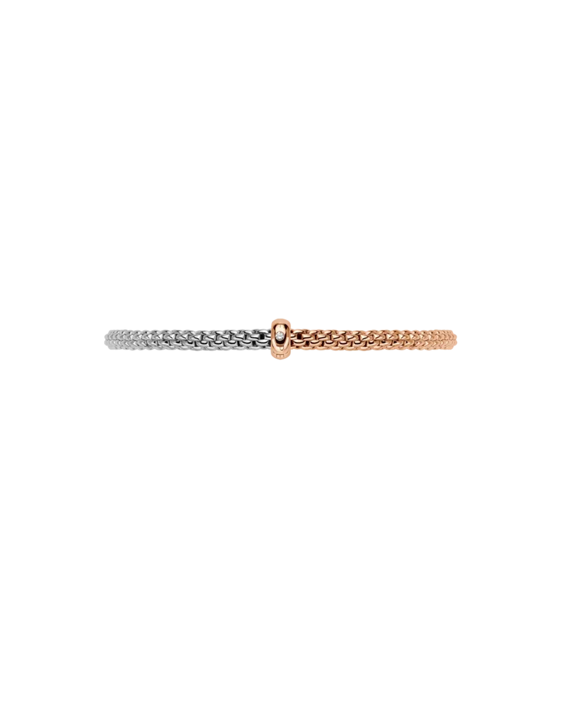 Prima Bicolour Flex'It Bracelet, Medium - 18ct White/Rose Gold - 01M08B2_BB_1_XRX_00M