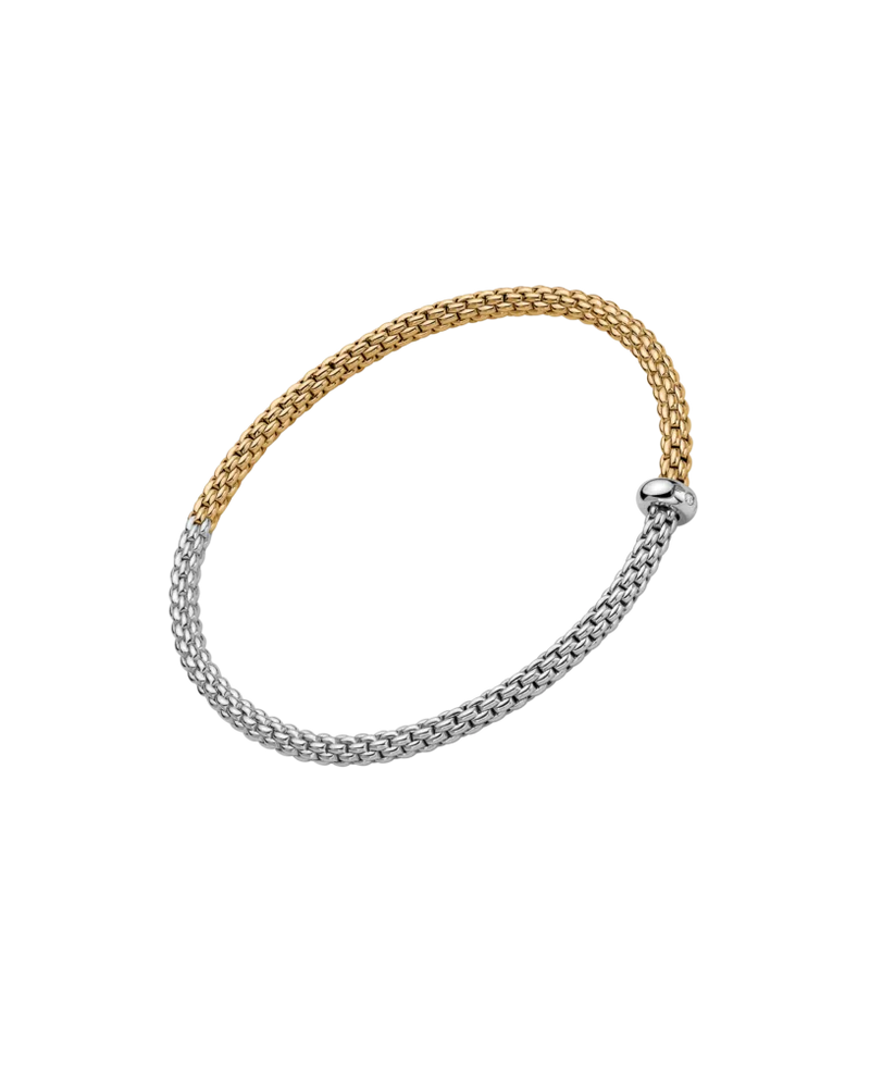 Prima Bicolour Flex'It Bracelet, Small - 18ct White/Yellow Gold - 01M08B2_BB_2_XBX_00S