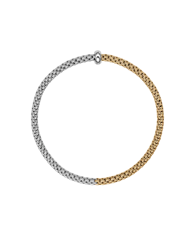 Prima Bicolour Flex'It Bracelet, Small - 18ct White/Yellow Gold - 01M08B2_BB_2_XBX_00S