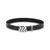 Mens Leather Bracelet With Rectangle Symbol - 026704/010