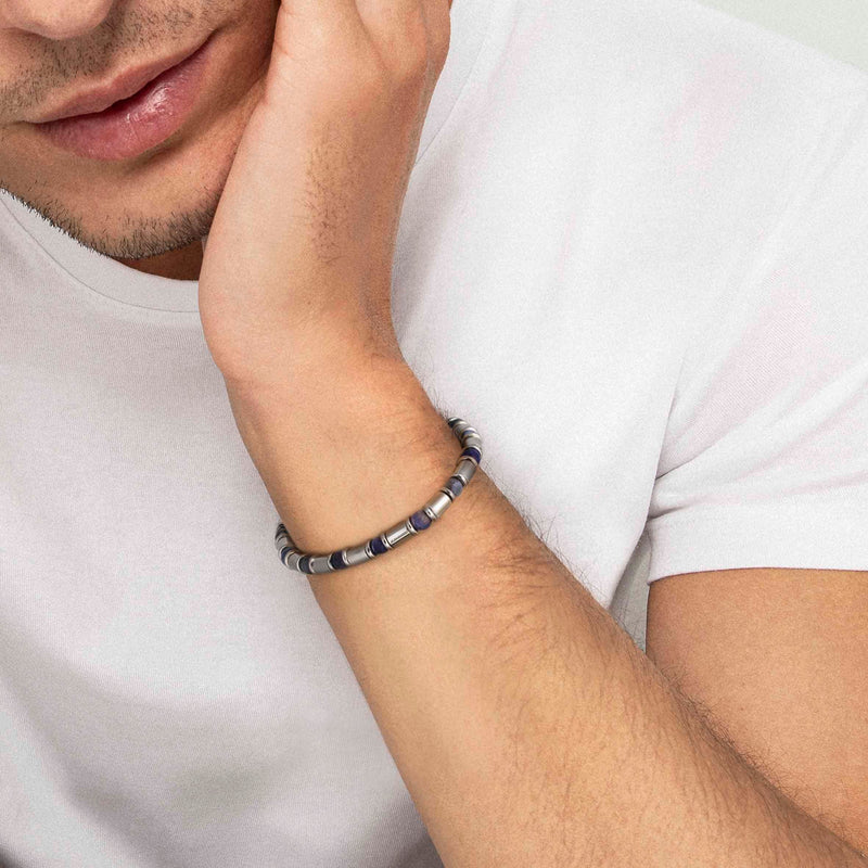 Instinct Bracelet - Stainless Steel/Sodalite - 027920/034